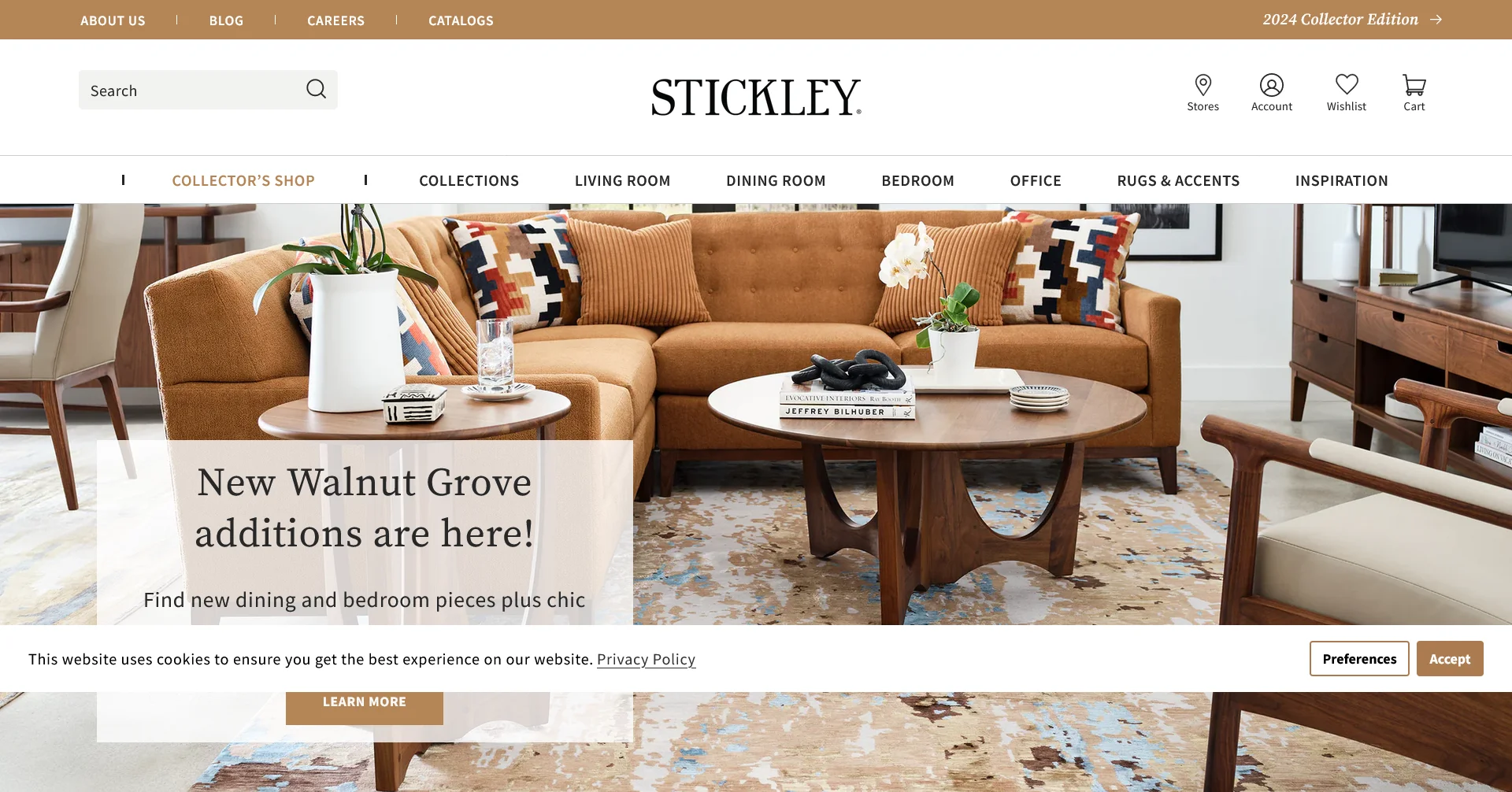 Stickley Home page